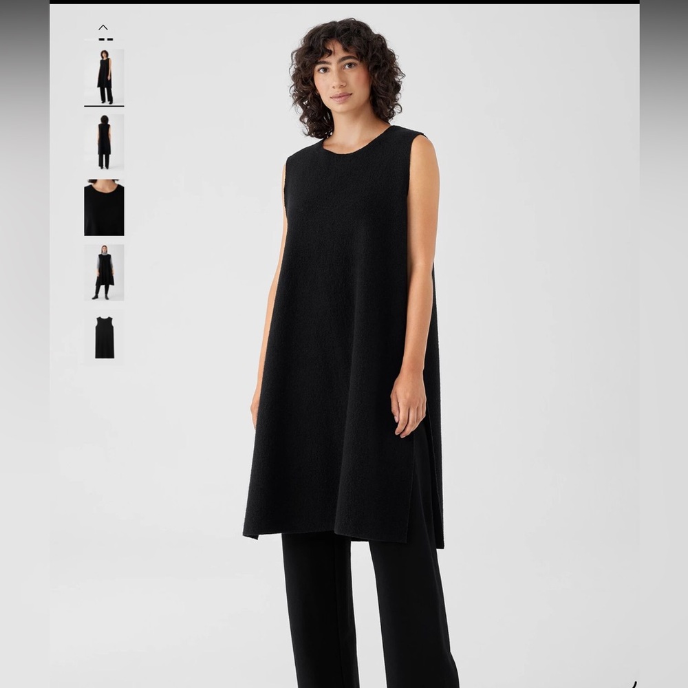 Eileen Fisher Lightweight Boiled Wool Bateau Regenerative Wool NWOT $348